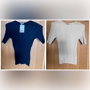 NWT 2 H&M quiet luxury women shirts